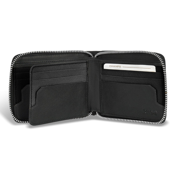 Iconic / Leather Zip Around Wallet *Drop Ship*