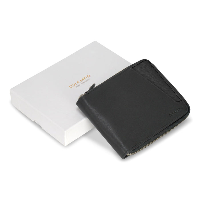 Iconic / Leather Zip Around Wallet *Drop Ship*