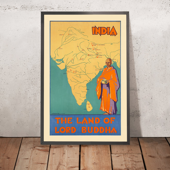 A framed image of