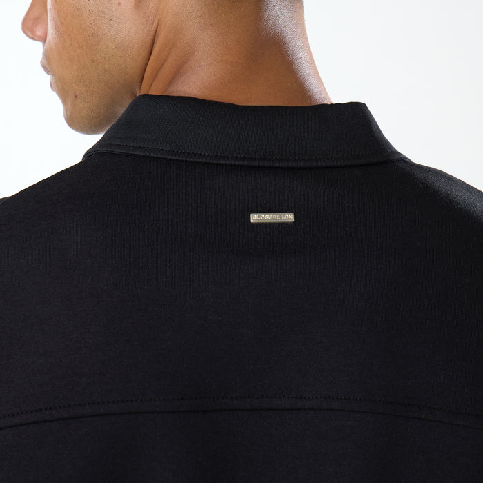 Interlock Button Up Jacket | Black