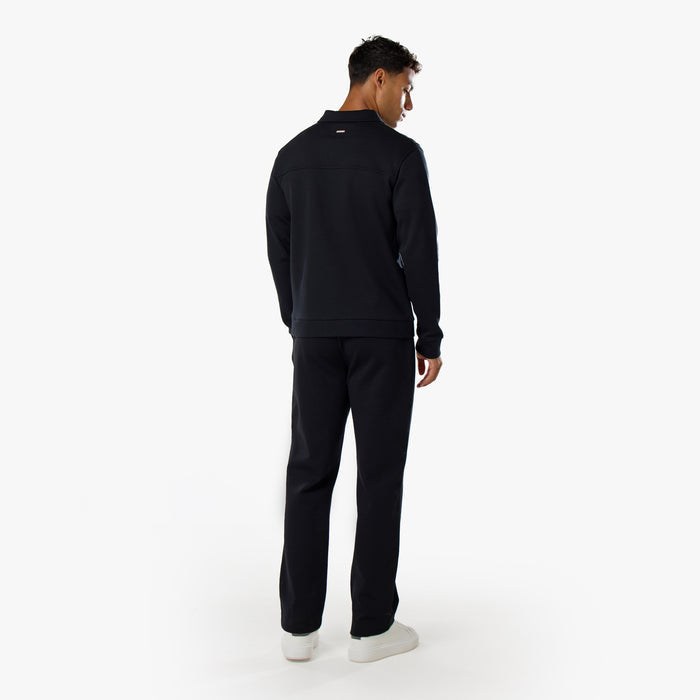 Interlock Button Up Jacket | Black