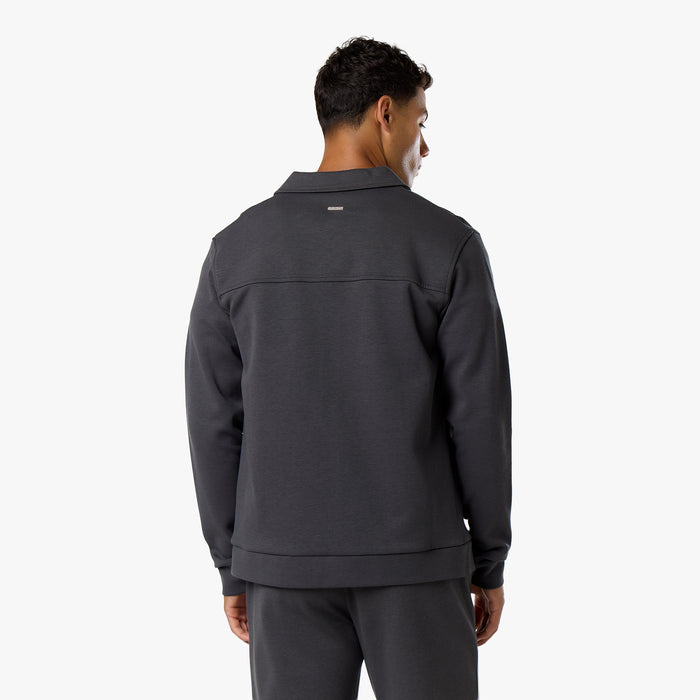 Interlock Button Up Jacket | Charcoal