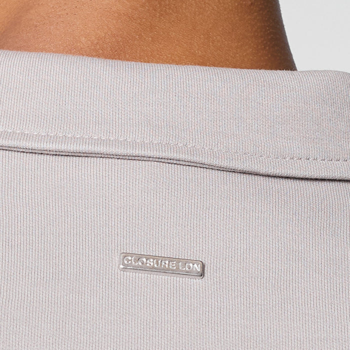 Interlock Button Up Jacket | Stone