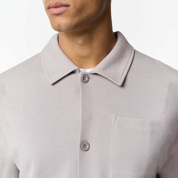 Interlock Button Up Jacket | Stone