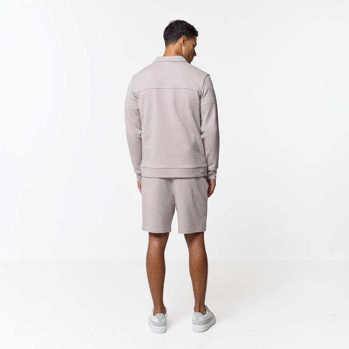 Interlock Button Up Jacket | Stone