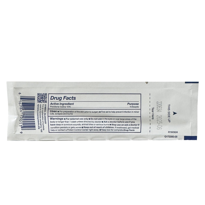Iodine Swabstick in packaging - Back