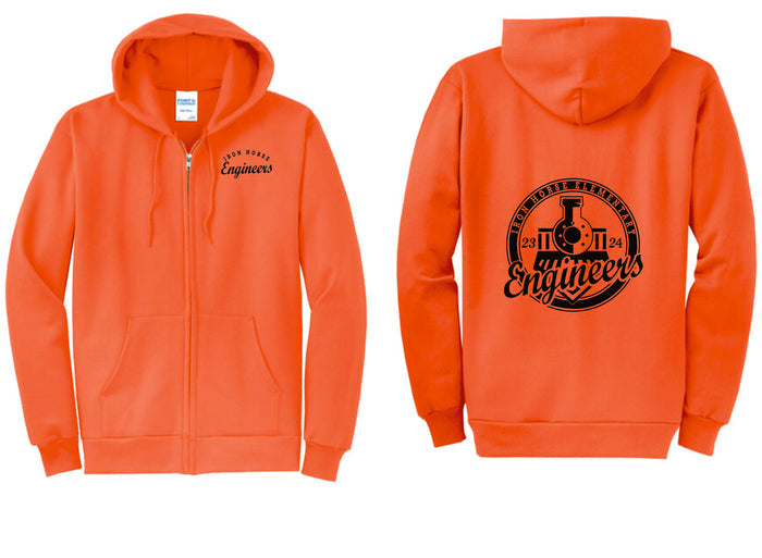 Iron Horse Neon Full Zip Hoodie- youth and adult sizes