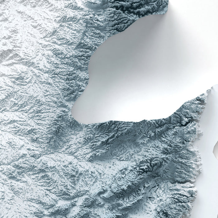Israel Topographic 3D Relief Map