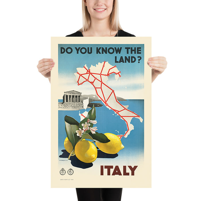 Italy Travel Poster: Do You Know the Land by Michahelles