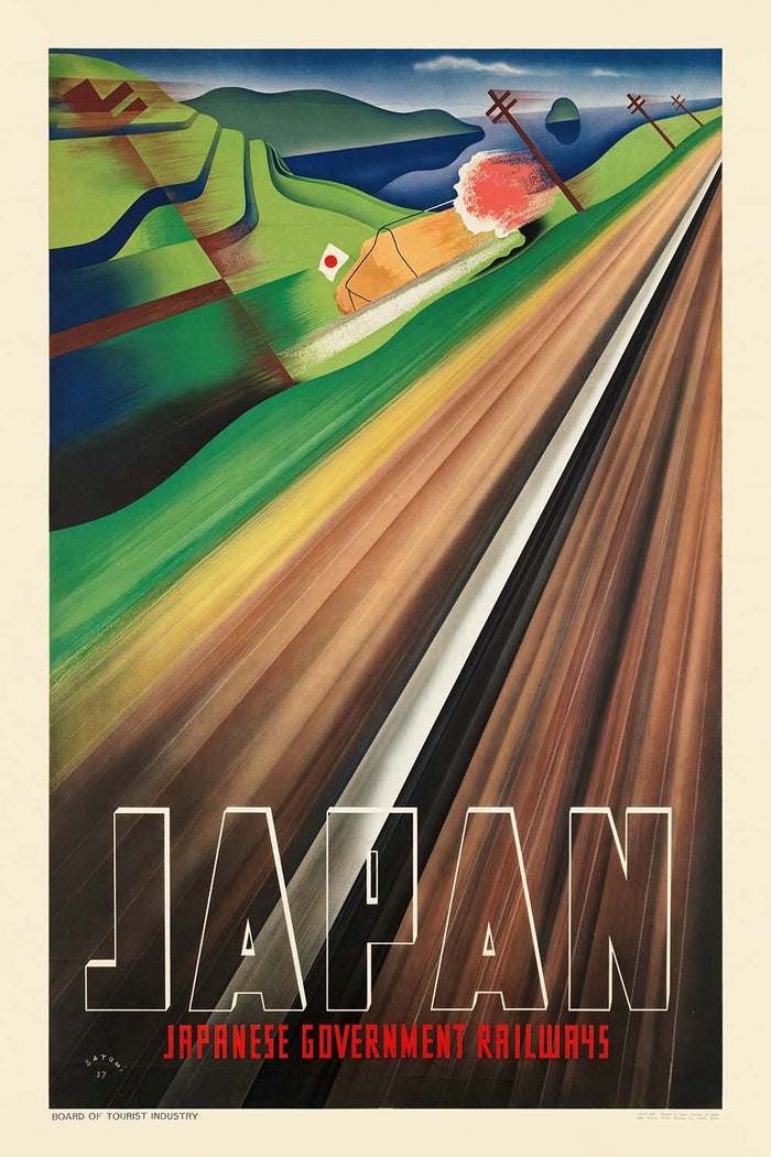 Japan Travel Poster by Mune Satomi, 1937