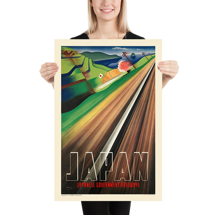 Japan Travel Poster by Mune Satomi, 1937
