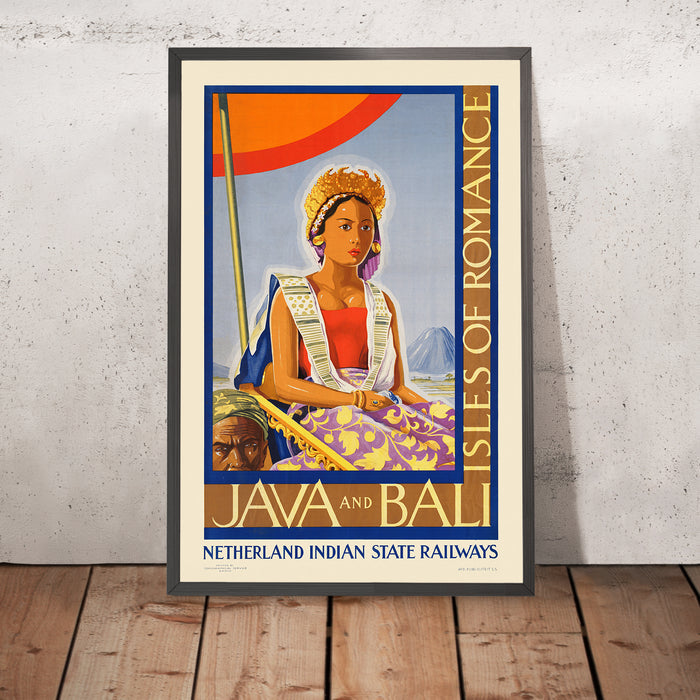 A framed image of