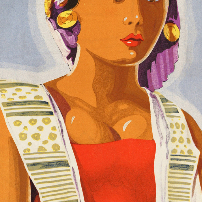 Java and Bali Travel Poster: Isles of Romance, 1930s