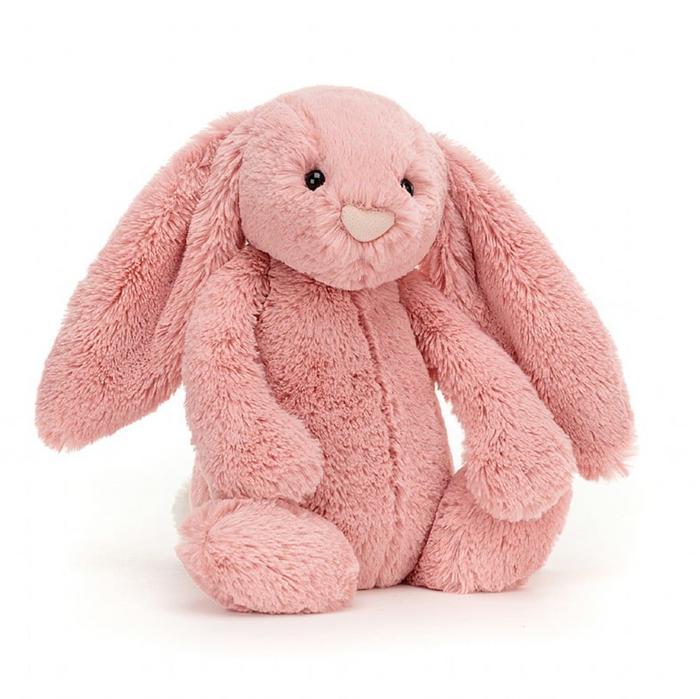 Jellycat Bashful Bunny Medium Soft Toys in Petal at Wrapsody