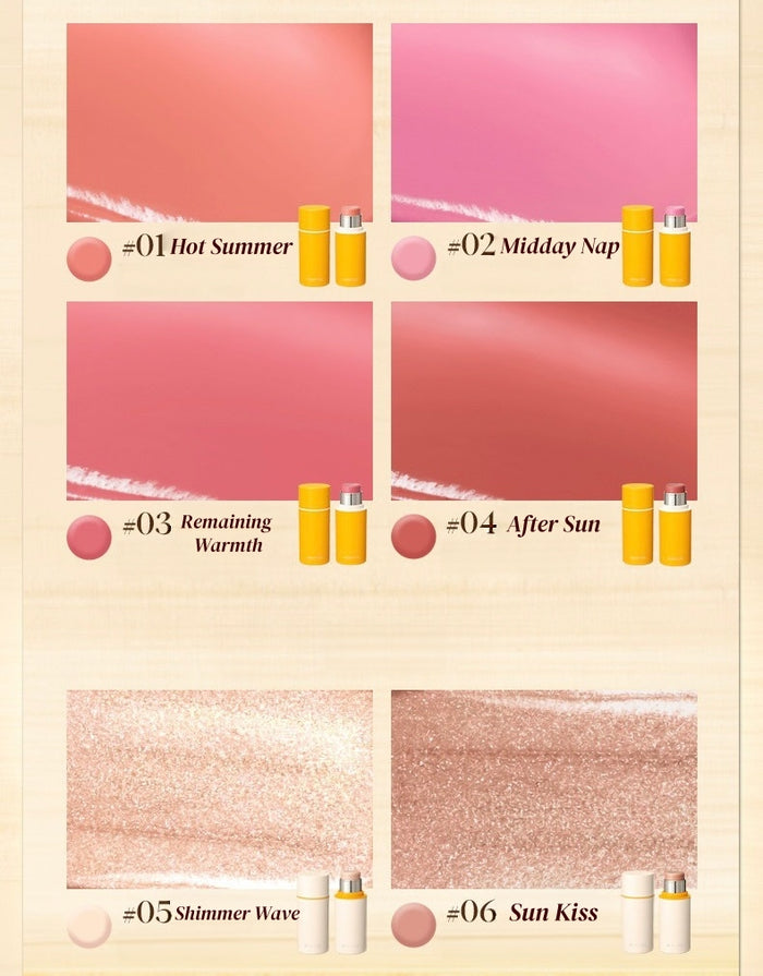 JOOCYEE Summer Fizz Collection Highlight & Blusher Stick T5969