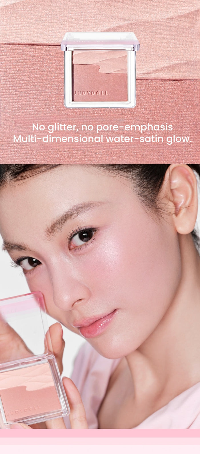 JUDYDOLL Double-color Satin Glow Blusher T5845