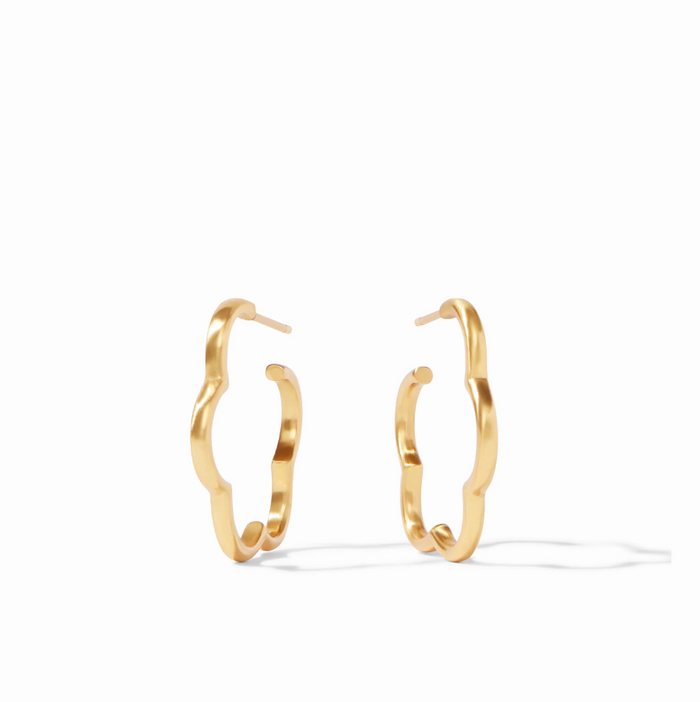 Julie Vos Gardenia Hoop Earrings in Smooth at Wrapsody