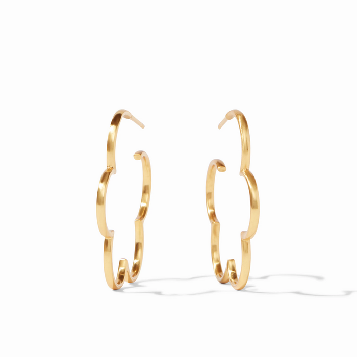 Julie Vos Gardenia Hoop Earrings in Smooth at Wrapsody
