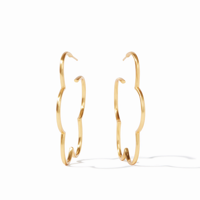 Julie Vos Gardenia Hoop Earrings in Smooth at Wrapsody