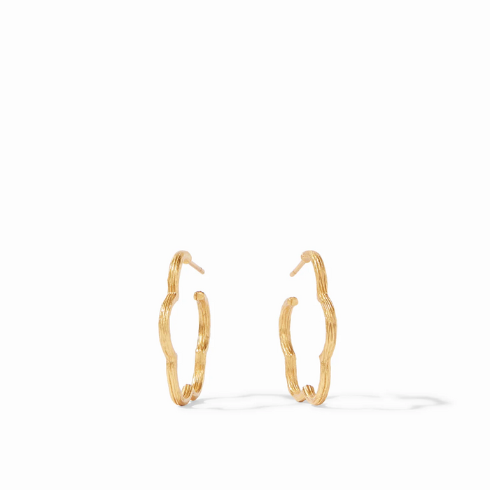 Julie Vos Gardenia Hoop Earrings in Textured at Wrapsody