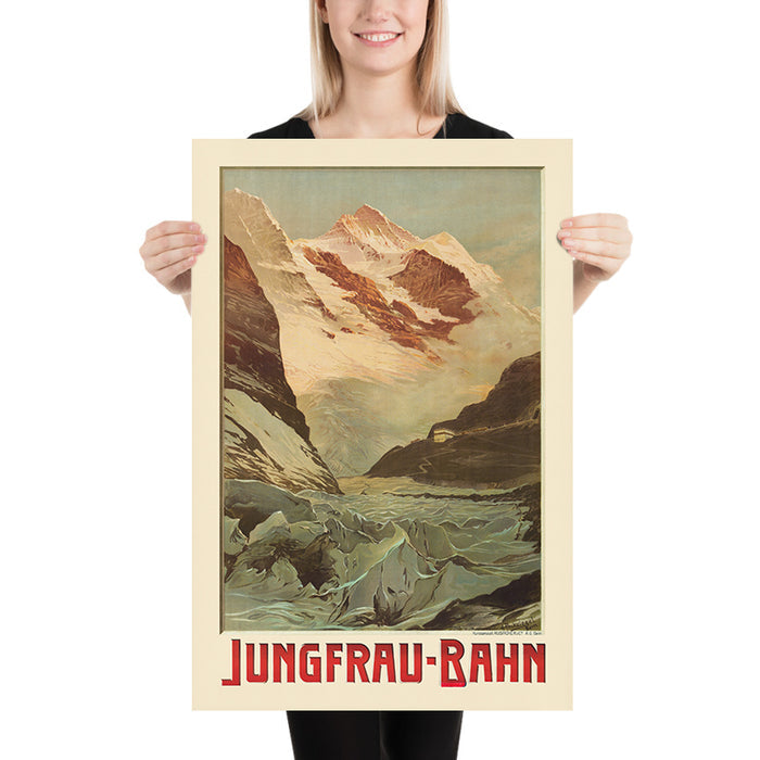 Jungfrau Travel Poster: Jungfrau-Bahn by Anton Reckziegel, 1910
