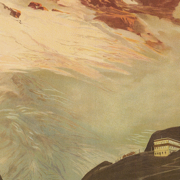 Jungfrau Travel Poster: Jungfrau-Bahn by Anton Reckziegel, 1910