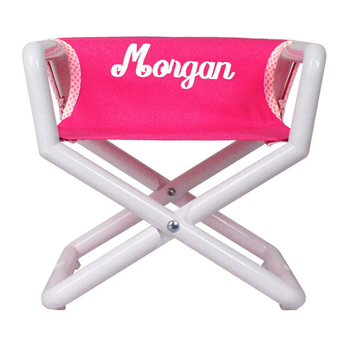 Junior Director Chairs  Grey with Pink Trim
