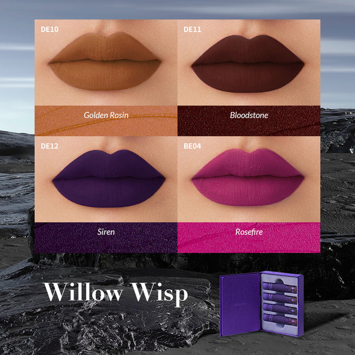 KALEIDOS Matte Lip Clay 4-Stick Gift Set #Willow Wisp T3750