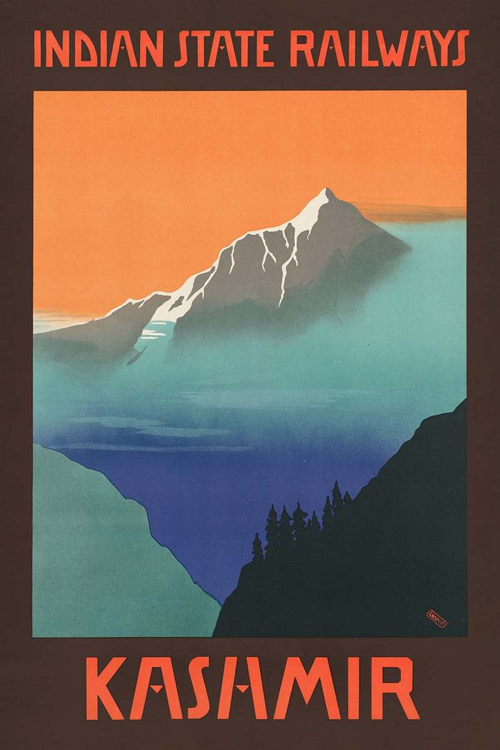 Kashmir Travel Poster by G. Tait
