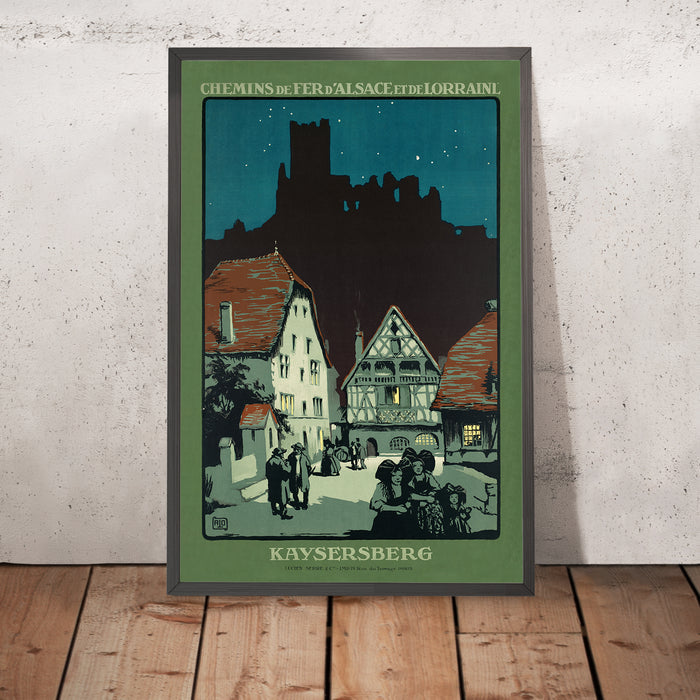 A framed image of