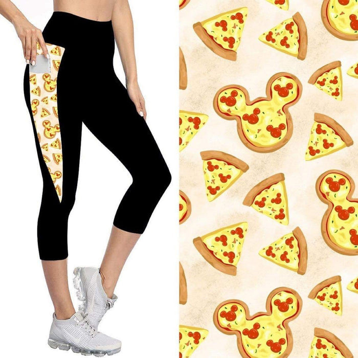 Kids' Capris with Pockets | Pizza Party