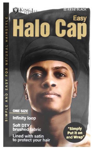 King. J EASY HALO CAP Black -  6pcs - Palms Fashion Inc.