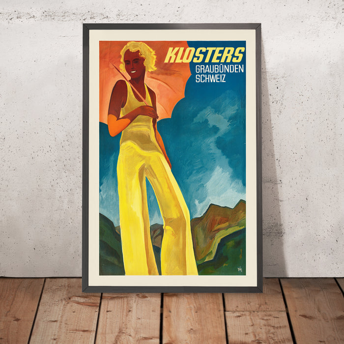 A framed image of