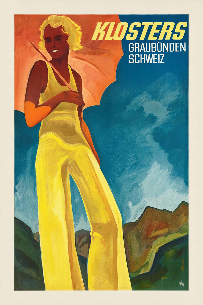 Klosters Travel Poster: Graubünden, Schweiz