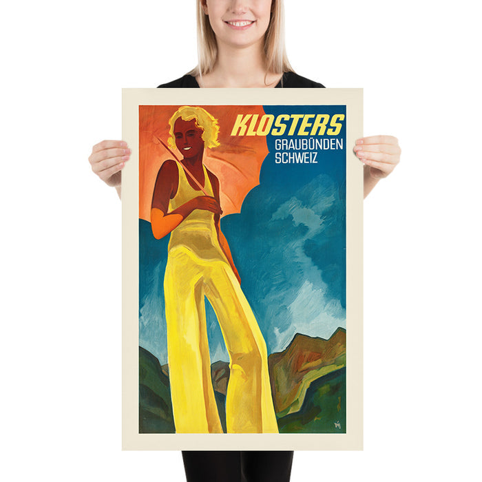 Klosters Travel Poster: Graubünden, Schweiz