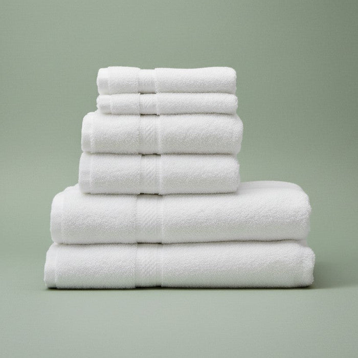 KPS Collection 100% Premium Ring Spun Cotton White Towels - Rifz Textiles Inc