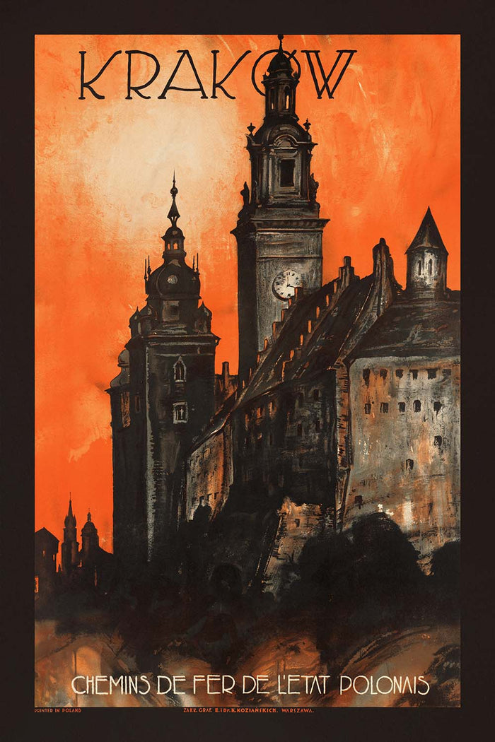 Krakow Travel Poster by Polish State Railways, 1930s