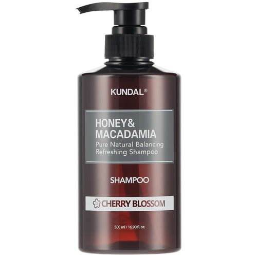 KUNDAL – Honey & Macadamia Nature Shampoo, Cherry Blossom, 500ml - K-Beauty Studio