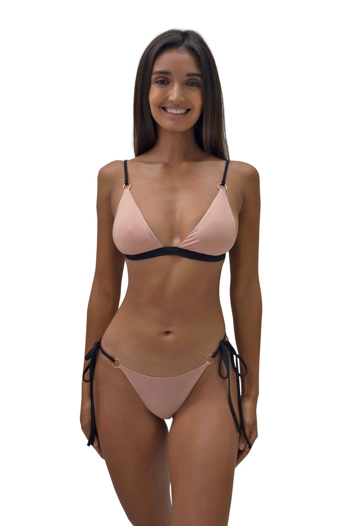 KYA Gemma Reversible Swim Bottom - Black / Bellini - Destination PSP