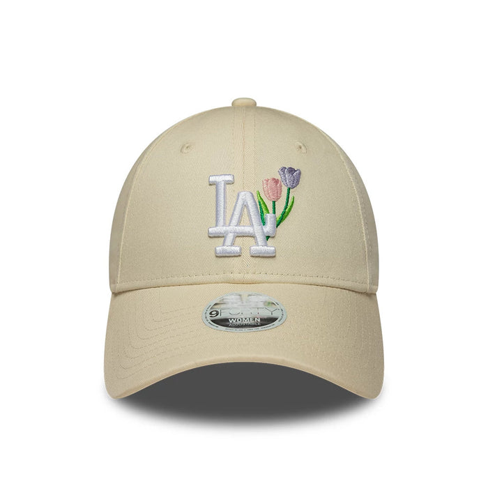 Pictured is this Womens MLB Flower Icon LA Dodgers 9FORTY cap in cream. 2