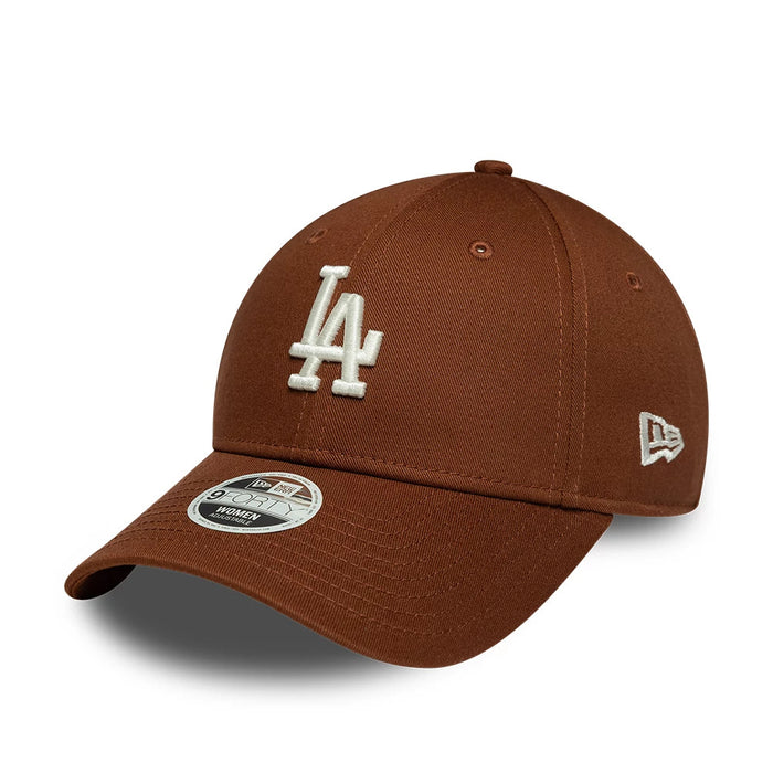Pictured is this Womens MLB League Essential LA Dodgers 9FORTY cap in brown. 1