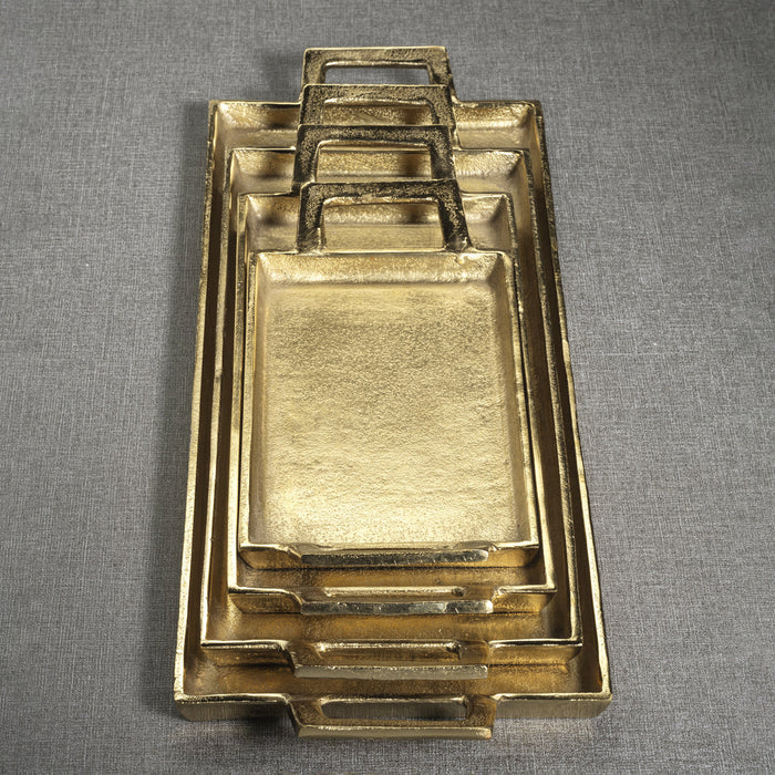 La Réserve Aluminum Tray - Dark Gold - Trays by Carlyle Avenue