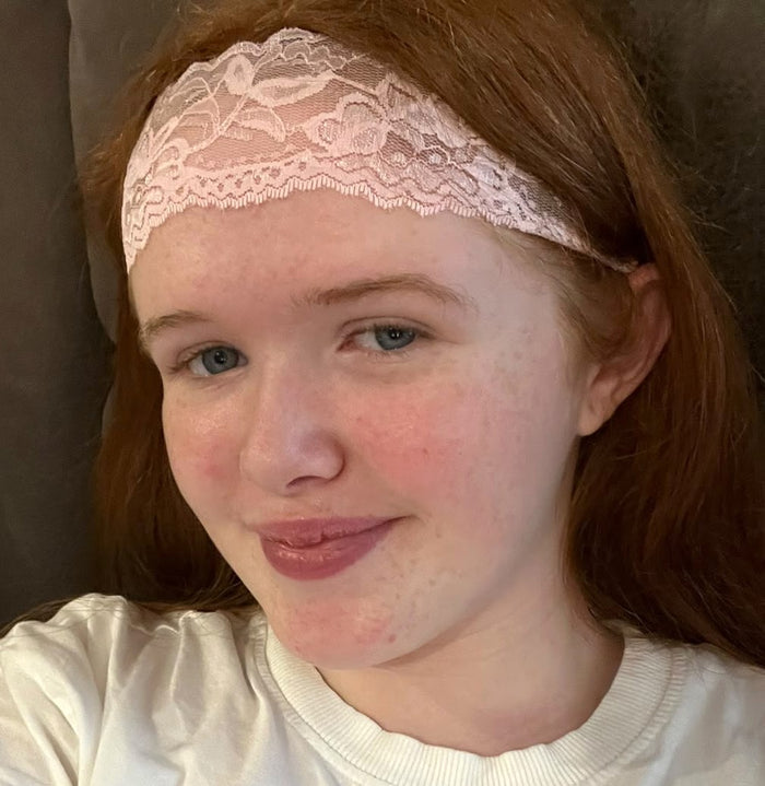 Lace Headband, pink - teen/ladies/womens