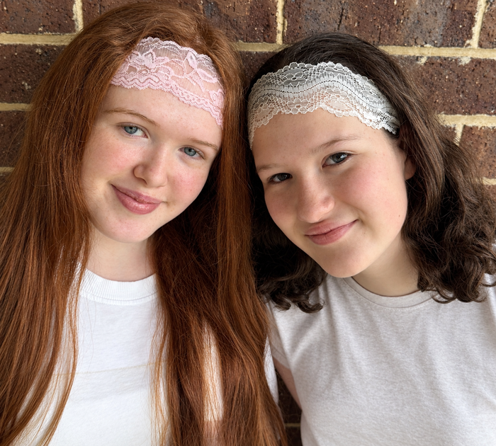 Lace Headband, white - teen/ladies/womens