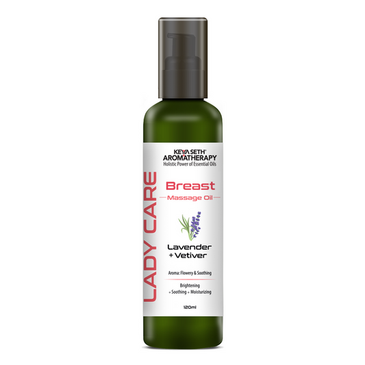 Lady Care Breast Massage Oil – Soothing, Moisturizing, Brightening, Lavender & Vetiver - Keya Seth Aromatherapy