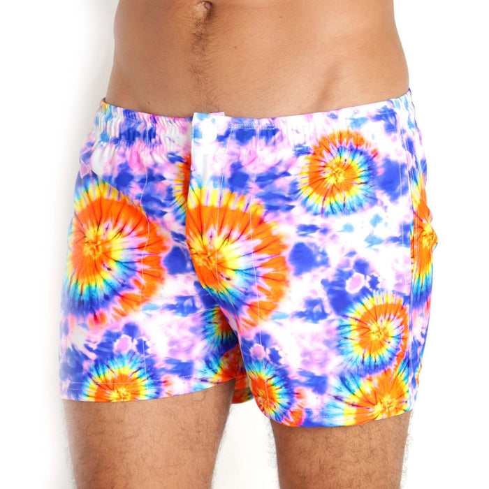 LASC Malibu Swim Shorts - Tie Dye Spirals - Destination PSP