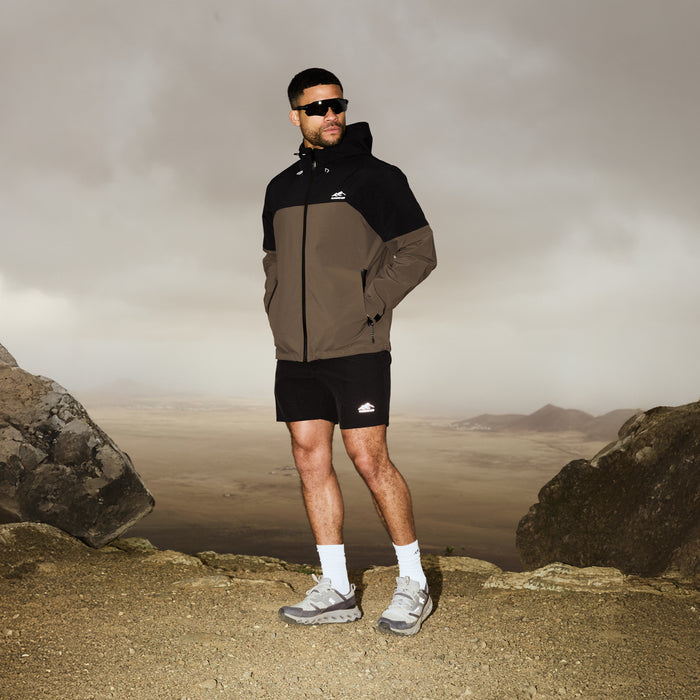 Layered Shell Sport Jacket  | Black/Khaki