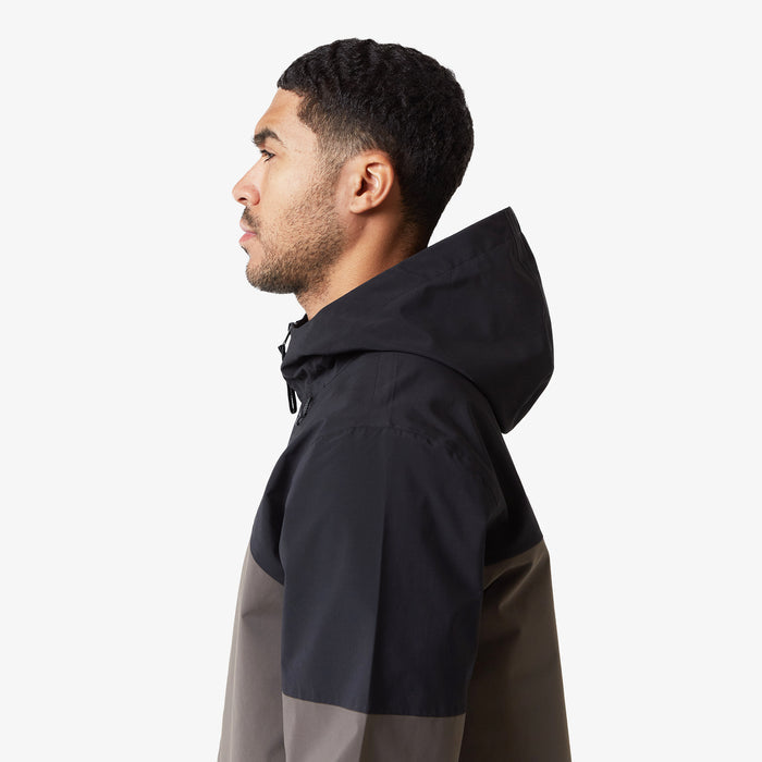 Layered Shell Sport Jacket  | Black/Khaki