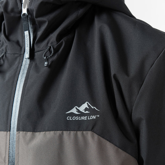 Layered Shell Sport Jacket  | Black/Khaki