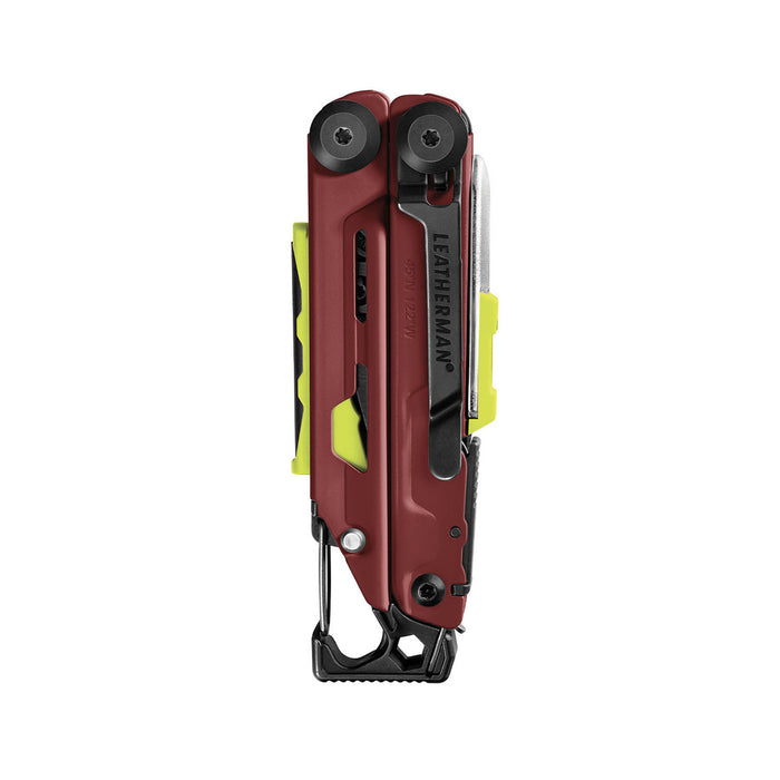 Black and crimson Signal Multi-Tool, back-closed
